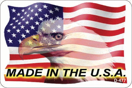 D-477 Made in the USA + eagle & flag