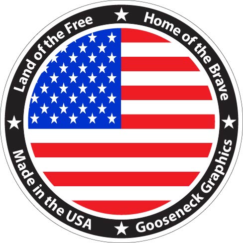 GG-003 Full Circle/ Full Color USA Flag + Gooseneck Graphics