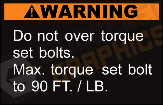D-130 Warning: Do Not Over Torque