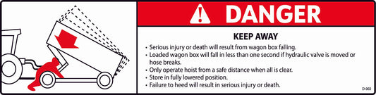 D-002 DANGER Keep Away Wagon Box