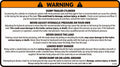 D-023 WARNING Dump Trailer Cylinder Hydraulic Pressure