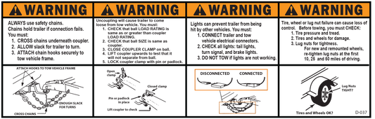 D-037 Warning: 4-in-1 Hitch and Tire