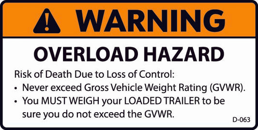 D-063 WARNING Overload Hazard