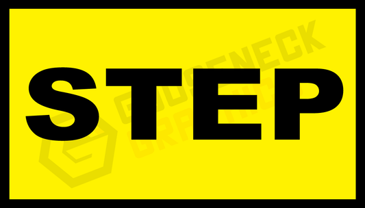 D-104 STEP (Yellow Caution Decal)