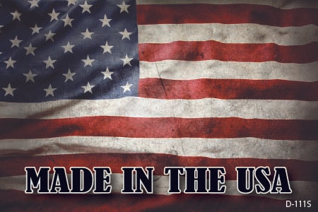 D-111-S Made in the USA (distressed flag) small