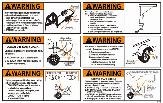Falling Loading Trailer Ramp Signage Gooseneck Graphics