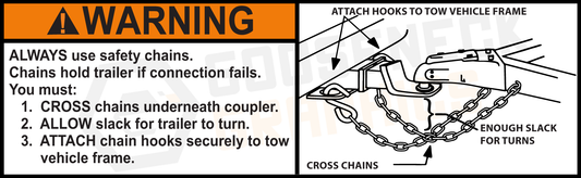 D-121 Warning: Always Use Safety Chains