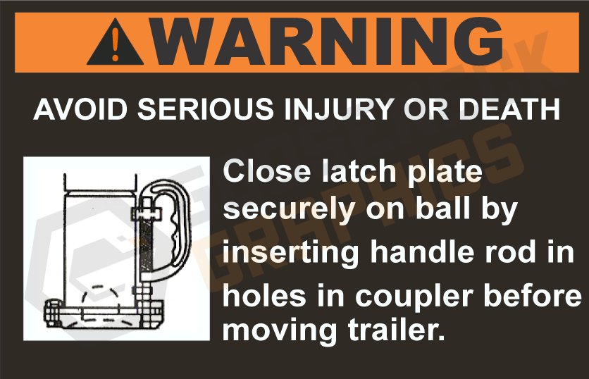 D-135 Warning: Close Latch Plate