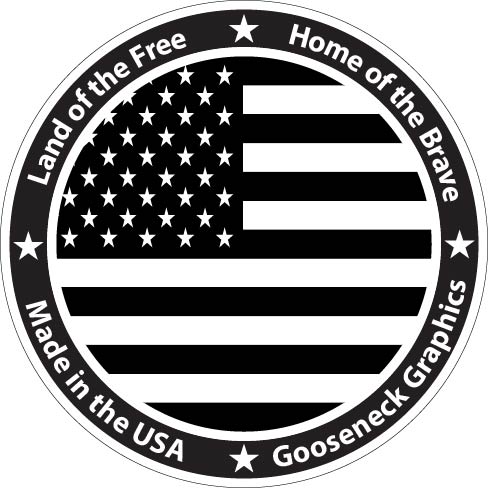GG-003-B Full Circle/ BLACK & WHITE USA Flag