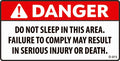 D-015 DANGER Do Not Step in This Area