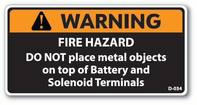 D-034 Warning: Fire hazard