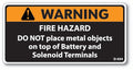 D-034 WARNING Fire Hazard
