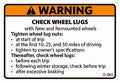 D-065 Warning: Check Lugs