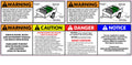 D-080 3 Warning Dump Trailer Decals