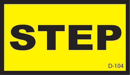 D-104 STEP (Yellow Caution Decal)