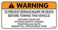 D-105 Warning: Pre Tow Check
