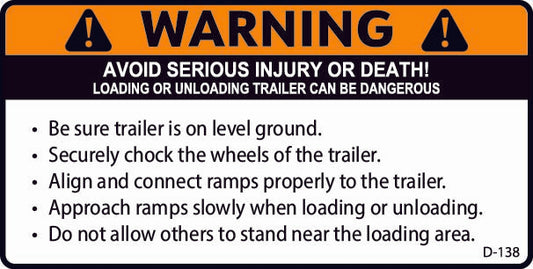 D-138 Warning: Avoid Serious Injury or Death