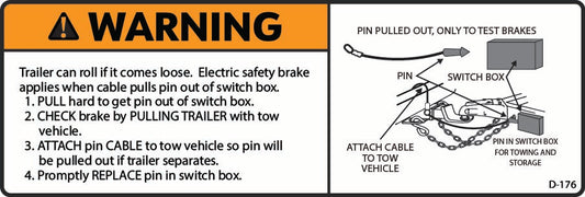 D-176 WARNING Pin Switch Box