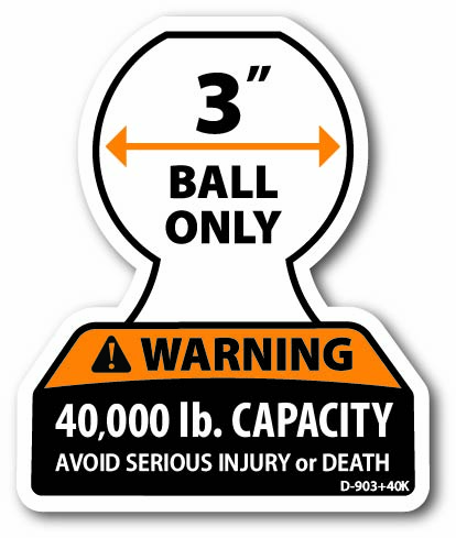 D-903+40K 3 inch Ball Required 40,000 lb Capacity