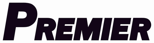 PREMIER logo BLACK ( 3.5 x 13.5 inch ) solid die-cut