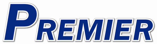 PMR-04.5 Premier blue logo ( 4.5 x 17.3 inch ) decal, laminated